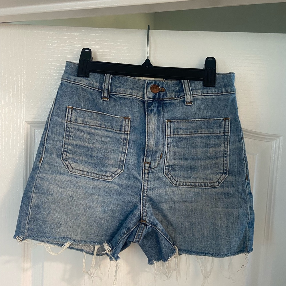 Madewell square pocket denim shorts
